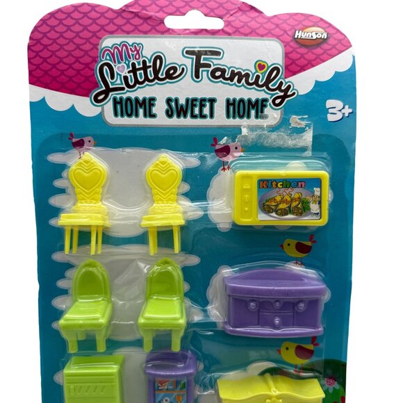 My Little Family Home Sweet Home 12-pc Furniture Playset For Kids Ages 3+ NOS - Picture 2 of 10